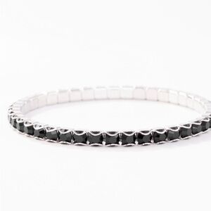 Touchstone Crystal Jet Stretch Bracelet New